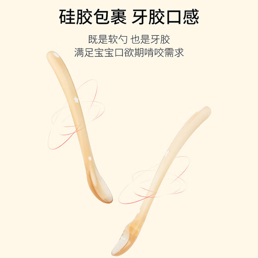 葆氏新生婴儿勺子硅胶软勺宝宝辅食勺初生儿喂养勺子【2个装】软头勺