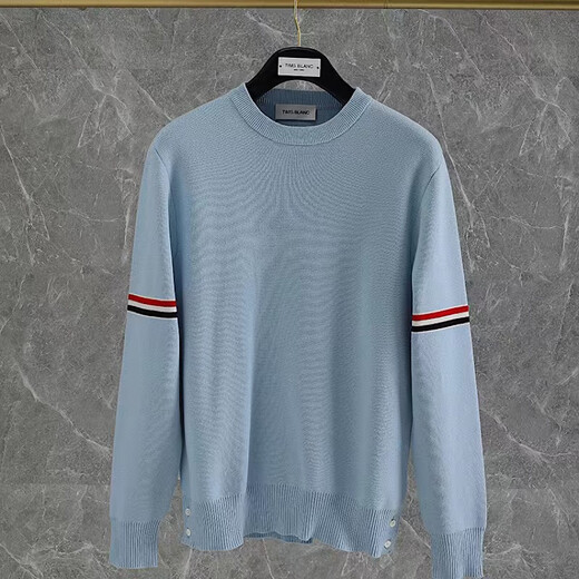 Thom Brielletb Tom Herbst- und Winter-Makkaron-Pullover-Pullover-Pullover-Pullover für Männer und Frauen, mehrfarbig gestrickte dunkelblaue Vierbar 2xl Größe 4