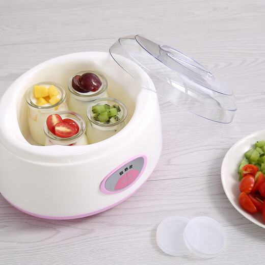 Suopuer (Suopuer) gleiche kleine Haushaltsgeräte, separate Becher -Joghurtmaschine, Edelstahl, Haushaltsmini -Joghurtmaschine konstanter Temperatur, 1,0 l vollautomatischer Flachjoghurtmaschine, andere