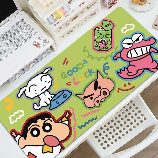 OQB Long Mouse Pad Crayon Shin-Shirt Super Large Computer Desk Pad Hochwertige Tastaturpolster schmutzresistente und waschbare Schüler ZZ-2694/SHIN SHIN-SHIRT [80 cm*30 cm dick 2mm]
