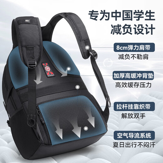 
CROSSGEAR Swiss Army Soldier Knife Backpack Men's Travel Business Travel Large Capacity Backpack 16-inch Computer Middle and High School Students' School Bag