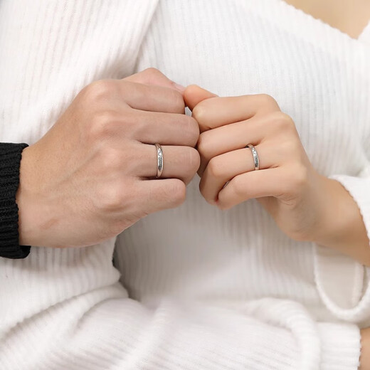 MZMZ platinum ring Beginning and Heartbeat pt950 platinum pair of rings for men and women, engagement, wedding, birthday anniversary gift, light luxury model - single ring (please note male/female when placing an order)