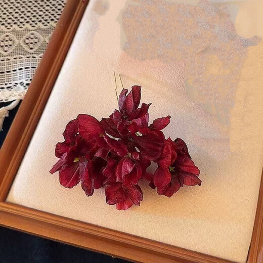 Mengdong Super Fairy Atmosphere Rose Flower Hairpin Women's Hanfu Accessories Red Hairpin Flower Headband Hair Accessories 2025 New Style Red Flower Hairpin * 1 piece Overall about 12*10cm - hairpin about 6cm long