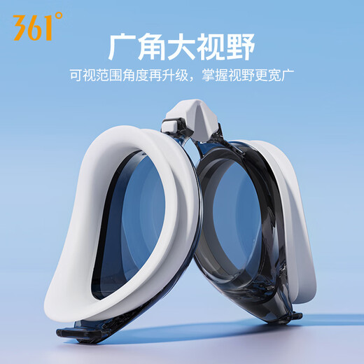 361 Swimming Goggles for Men and Women Adults Waterproof and Anti-fog HD Racing Swimming Goggles Medium Frame Unisex Diving Equipment Premium Black