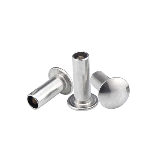 Jingxuan rivet round head rivet nickel plated flat round head semi-hollow rivet GB873 percussion rivet m3m4m5m6m8 M2*4 100 pieces