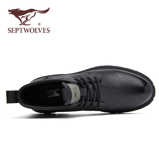 Sieben Wölfe Herrenschuhe Martin Boots Herren Sommer Neue nicht rutschfeste Kleidung-resistente High-Top-Lederschuhe Britisch-Stil BRITISCHE KOWNEHIDE OUDER OUDER AUSBEHALTSUSSUSSCHUS