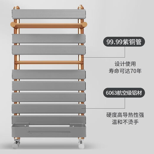 Shantou Lincun copper-aluminum composite small basket bathroom radiator household central heating bathroom storage rack plumbing towel rack copper-aluminum basket a style white - height 600mm*0mm