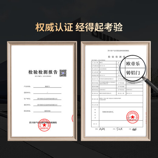 欧帝乐（OUDILE）新款铸铝门防盗门入户门+轻奢别墅大门子母门进户门+智能指纹锁 机械锁 2150*1050/2250*960