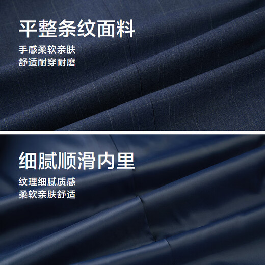 Heilan House suit men's 25 new light business classic flat lapel suit Western men's spring and autumn HTXAW3W009A blue gray plaid 14 (suit + vest + trousers) 185/104B 52B recommended 170~180Jin Jin equals 0.5 kg