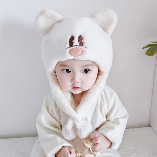 Disney Baby Hut Baby-Ohrschutz Herbst und Winter warme Frauen süßer winddes Ohrschutz Baby Dicke Plüschhut MX761-Gelbe 6 Monate bis 3 Jahre alt (46-50 cm)
