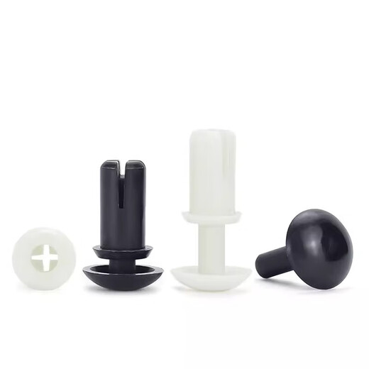 Jinchao nylon rivet push-type plastic rivet R-shaped/type PC board rivet buckle mother-in-law rivet R3R4R5R6 R4060 (50 pieces) black