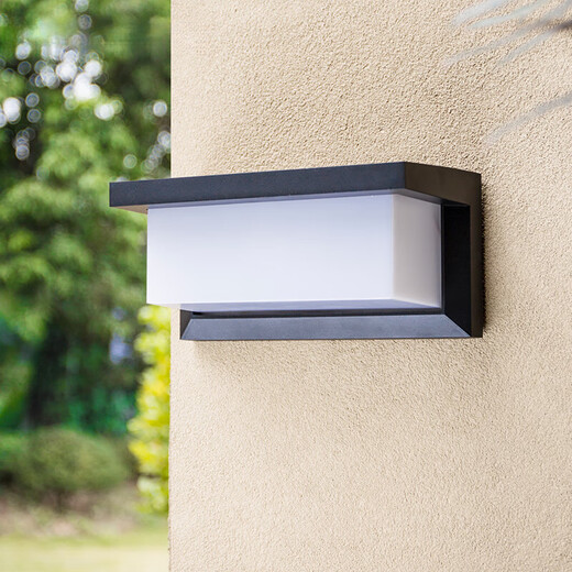 Micro outdoor wall lamp waterproof aisle stair courtyard door outdoor led super bright waterproof lamp balcony bathroom wall lamp B type large 50W neutral light (sensor type)
