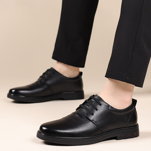 Cartelo Chaussures en cuir masculin Business Formel Wear Chaussures pour hommes Soft Sole Breatch Low Top British Casual Le cuir Chaussures Men 9900 Black 40