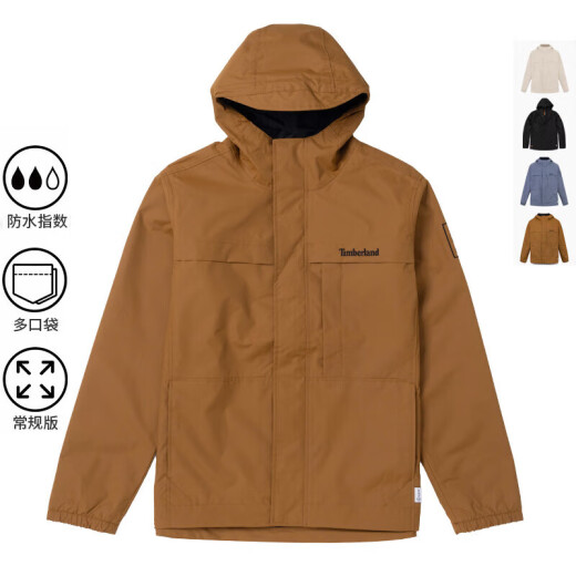 添柏岚（Timberland）冲锋衣男春夏户外登山服硬壳工装夹克防风连帽防水外套A695W A695WEH2/深小麦色 XS 165 建议100-120斤