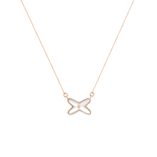 GIOIO Swarovski zirconium Singaporean designer Oho Ou white mother-of-pearl necklace for women, destined for life, light same style, rose gold