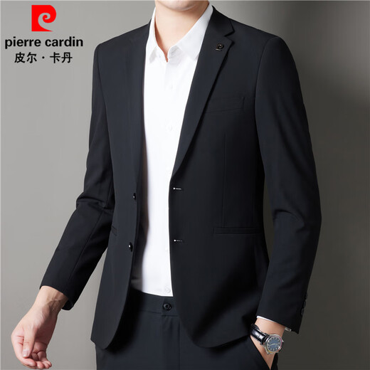 皮尔卡丹（pierre cardin）西装男春秋季新款商务休闲修身小西服中青年单西外套男两粒扣西装