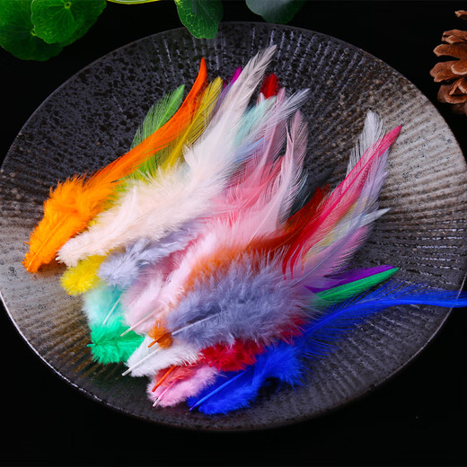 Aseblarm feather white handmade diy feather decoration natural colored feather ornaments filled decorative materials photo props 50 knives about 8-15cm long