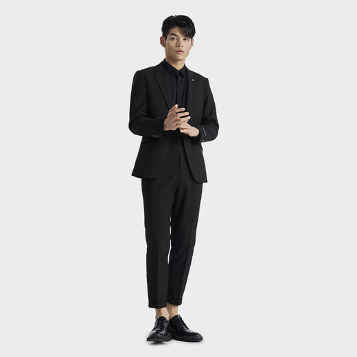 Lilang Light Fashion Men's Wear Bing Ning Xuan Spring New Suit Suit Men's Youth Business Formal Commuting Suit Black 170A