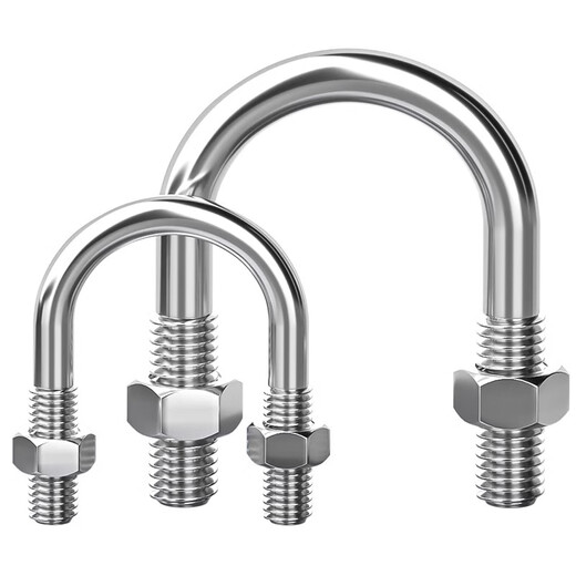 Tianzhuo Hardware U-shaped bolt 304 stainless steel U-shaped screw clamp pipe clamp pipe clamp fixed buckle set M6M8M10M12M24 M6*8-5 set 304