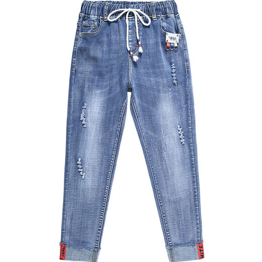 Shukaren Cropped Jeans für Frauen Frühlings- und Sommer-Dünnstil 2025 Neues loser Schlank