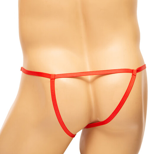 Adult products for men, European and American men's new chain sexy underwear, ring hollow, no need to take off the chain to cover up men's sexy thong, adult sex toys, red, one size fits all