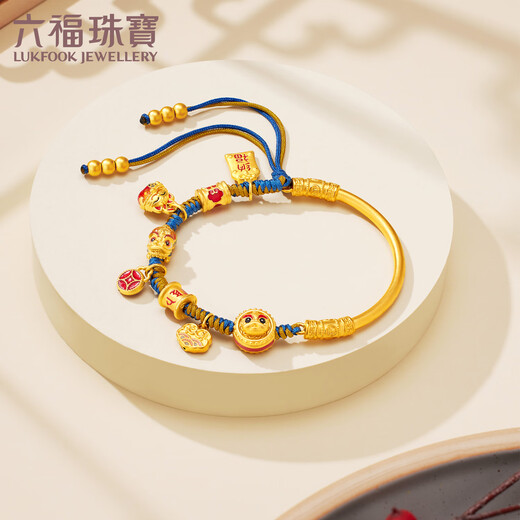 Liufu Schmuck Full Gold Funafu Lion Danz 5d Hart Goldfarbe Handwerk Gold Seilarmband Kette A01TBGB0022 7,88 Gramm (einschließlich Arbeitskosten 3522 Yuan)