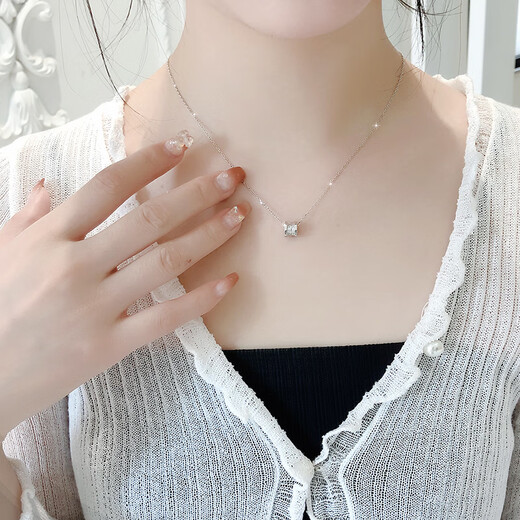 Farcoko platinum necklace for women with small waist, fashionable pt950 platinum, practical and heart-warming birthday gift for girlfriend and wife, platinum necklace + bright small waist, SF Express