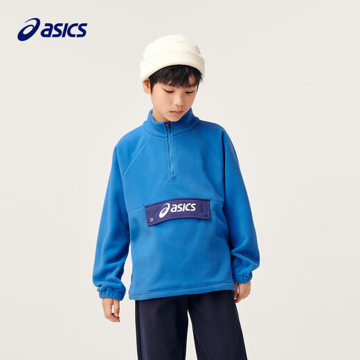 ASICS children's clothing, unisex long-sleeved sweatshirt T-shirt for large children 2024 fashion polar fleece sweatshirt T-shirt 333241213066