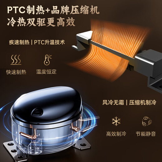 JK-468C Pu'er tea cabinet with constant temperature and humidity, green tea, spices, moisture-proof storage, mature humidity-controlled red and white wine refrigeration, large capacity with fingerprint lock, stainless steel liner, pull-out basket with 2+4 compartments - 448L