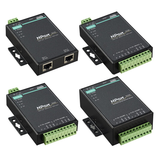 MOXA NPort 5232  2 端口 RS422/485 串口设备联网服务器