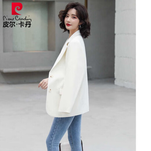 Pierre Cardin Small Blazer Women's 2025 Spring and Autumn New Style Small Korean Style Versatile Professional Casual Internet Celebrity Street Suit Black M Size Recommended 92-104 Jin Jin is equal to 0.5 kg