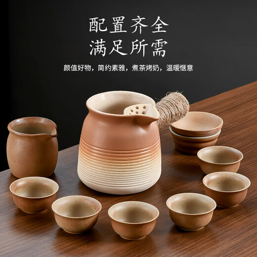 Zhengyang Electric Ceramic Stove Tea Maker Surrounding the Stove Set Clay Stove Can Dry-Burn Cans and Pots Large Capacity Roasted Milk BBQ Indoor Plug-in 800m1 Guanlan Cans and Pots (Cover Included)