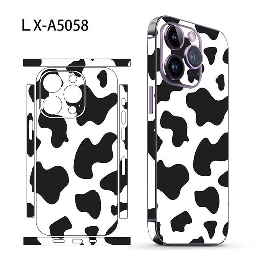 鲸美多适用于苹果14Promax贴纸iPhone13 大理石纹理12背膜 11全包背膜 LX-A5012 iphone12