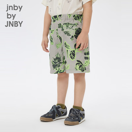 jnby by JNBY江南布衣童装短裤夏多彩印花可爱休闲棉麻男女儿童1N6E13790 347绿色系多彩混杂色 100 cm