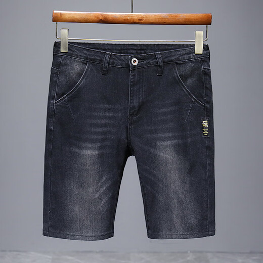 
ZENGZHI 2025 new summer thin denim shorts men's five-point loose straight mid-trouser casual versatile stretch breeches 671 light blue 32 (2 feet 5)