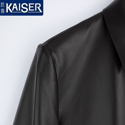 
Kaiser (KAISER) 2024 new leather leather jacket for men's top layer sheepskin lapel business casual jacket handsome leather jacket black 170/L (suitable for 110Jin [Jin equals 0.5 kg]-130Jin [Jin equals 0.5 kg]) black