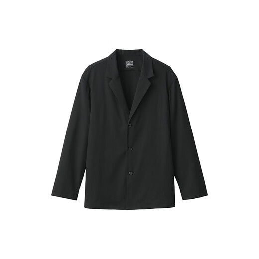 Muji Herrenjacke Langschläfe Herrenjacke Herren Frühling und Herbstanzug kleiner Anzug AC1W3A4S Black M (170/92a)