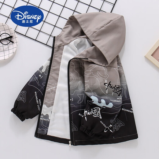 Disney Boys Windbreaker Jacket Spring y Autumn Style 2025 Nuevo estilo niños niños de mediana edad y grandes niños Autumn Fashionable Chaqueta Chaqueta de carga Spring Green 140cm