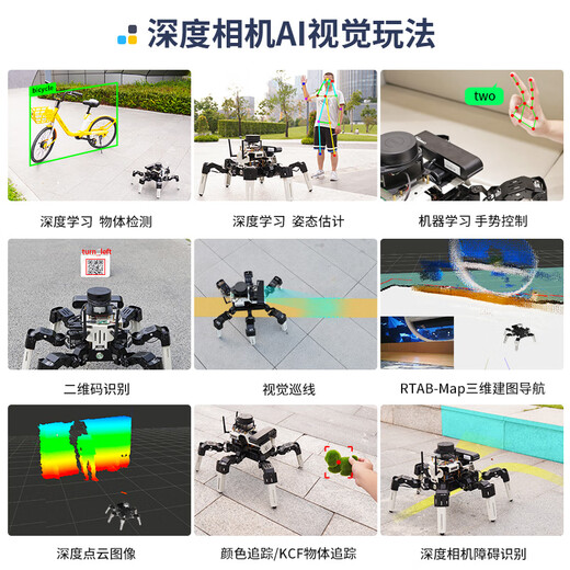 Yahboom Raspberry Pi 5 Hexapod Robot Ros Spider Radar Diagram Навигация AI Vision Jetson Nano Официальный стандарт [в том числе Jetson Nano B01]