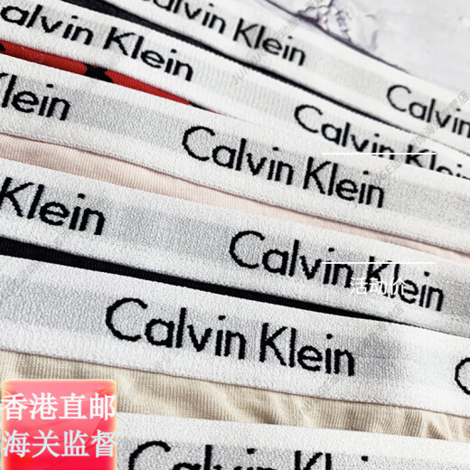 Calvin KleinCK专柜正品:舒适透气女士三角内裤:LOGO腰围官方旗舰 QD3892-601/602波尔多红:高腰三 S