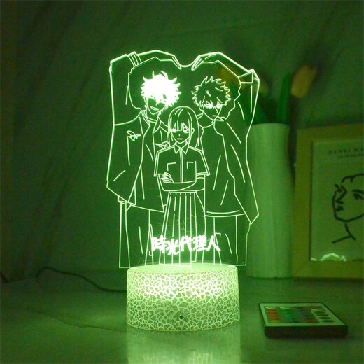 Kartengeschichte Zeit Agent Peripherales Nachtlicht Cheng Hou Luguang 3d Glühen Ins Stil Atmosphäre Light Desktop Orament Gift Cracked Fernbedienung 16 Farbe USB -Sockel und Batteriemodell 3894