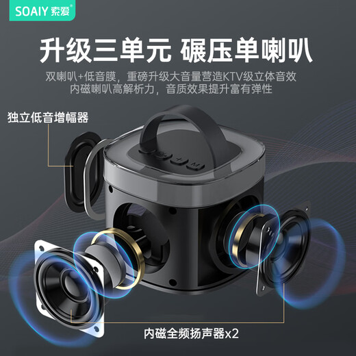 Sony Ericsson (soaiy) SK2AI microphone microphone karaoke microphone audio all-in-one wireless Bluetooth speaker singing special artifact family ktv audio set children's microphone