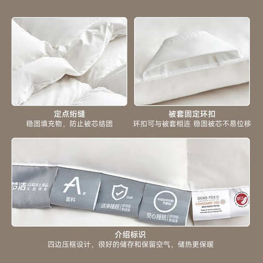 Mengjie Home Textile Furry Zone 95% White Goosevelt Thick Quilt in Winter Quilt Thick in Keep Warm All seasons available Single and Double Quilt Core Space Station Thermal Energy 95% White Goosevelt Quilt 248cm*248cm