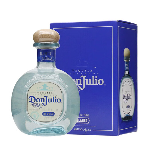 唐胡里奥龙舌兰白标银标金标墨西哥进口调酒基酒洋酒烈酒 唐胡里奥珍藏白标 750mL 1瓶