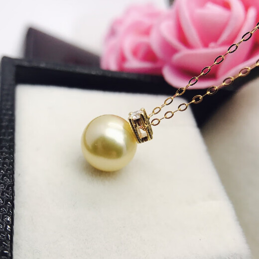 Miling 18K gold 5-point diamond women's pendant, zircon pearl necklace pendant, empty support sea water pearls, fresh water beads, zircon pendant empty support, can be worn on ordinary chain, 18K white one does not include pearls