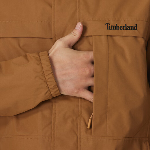 Timberland添柏岚外套男冲锋上衣秋冬户外登山服耐磨防水防风连帽夹克A695W A695WEH2/深小麦色 S