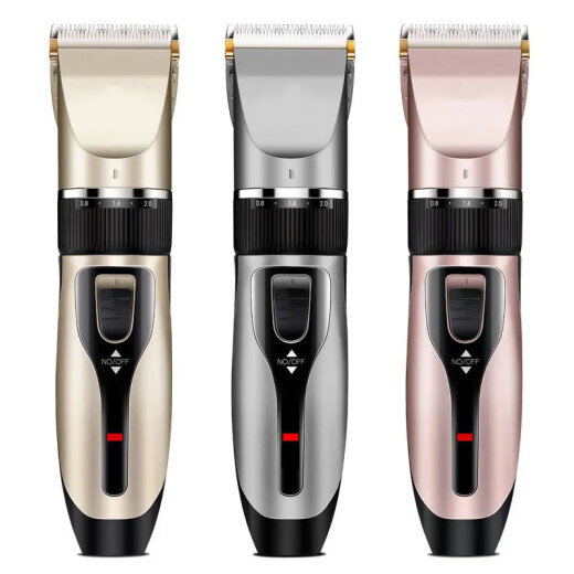 Men's electric razor and hair clipper with dual-purpose function for haircuts and shaving. Electric clippers for shaving adults and children. Home charging haircut electric clipper with rose gold premium cloth+plain scissors+template.