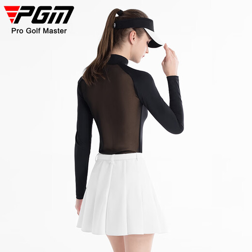 PGM Golf Clothing Women's Ice Silk Sunscreen Base Shirt Top T-shirt Summer Sports YF677-Black [Top] [Ice Silk] XL