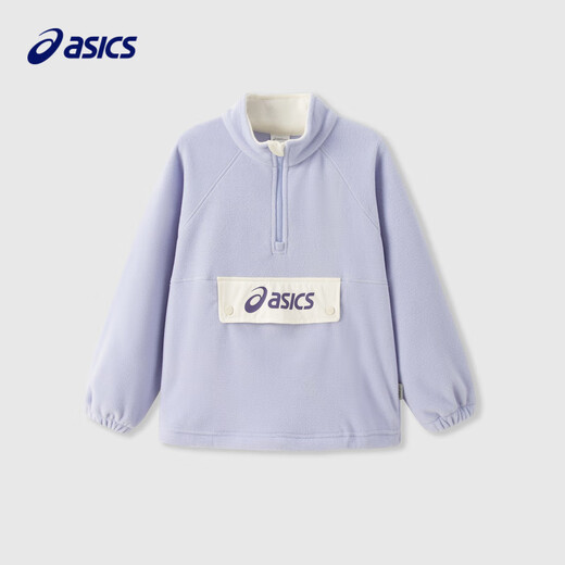 ASICS children's clothing, unisex long-sleeved sweatshirt T-shirt for large children 2024 fashion polar fleece sweatshirt T-shirt 333241213066