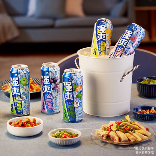 锐澳清爽/强爽/微醺 洋酒预调rio鸡尾酒清爽5度强爽8度 低度气泡果 强爽500ml随机12罐